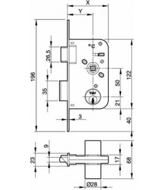 Cilindro Cerradura Azbe Modelo 50A