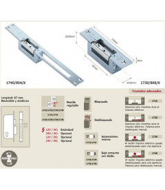 CIERRE ELECTRICO SIN DESBLOQUEO 12V AC DC 1710 JIS